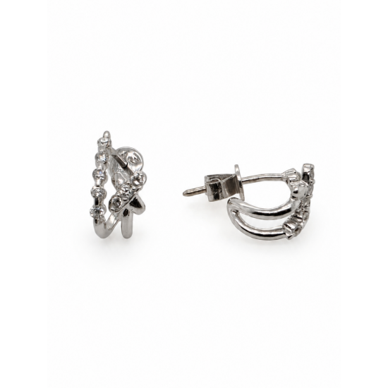 Pre Owned 18ct White Gold Diamond Earrings ZC147